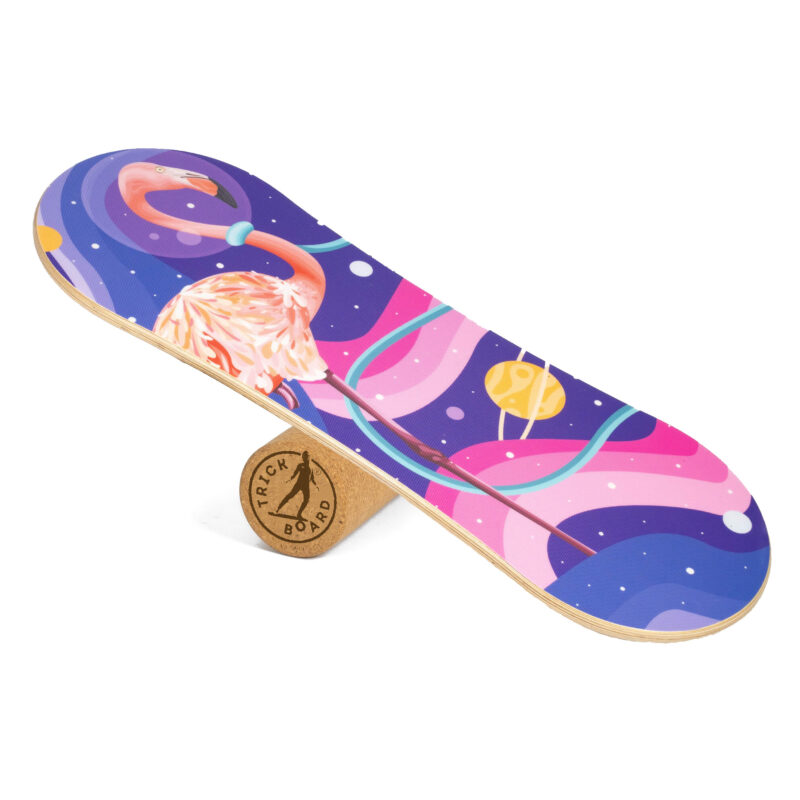 Trickboard Balance Board Large Flaming z korkowym wałkiem